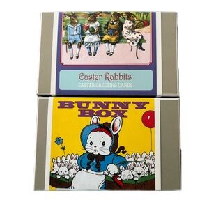 Lot of 2 Laughing Elephant brand greeting cards box sets! Vintage style artwork!